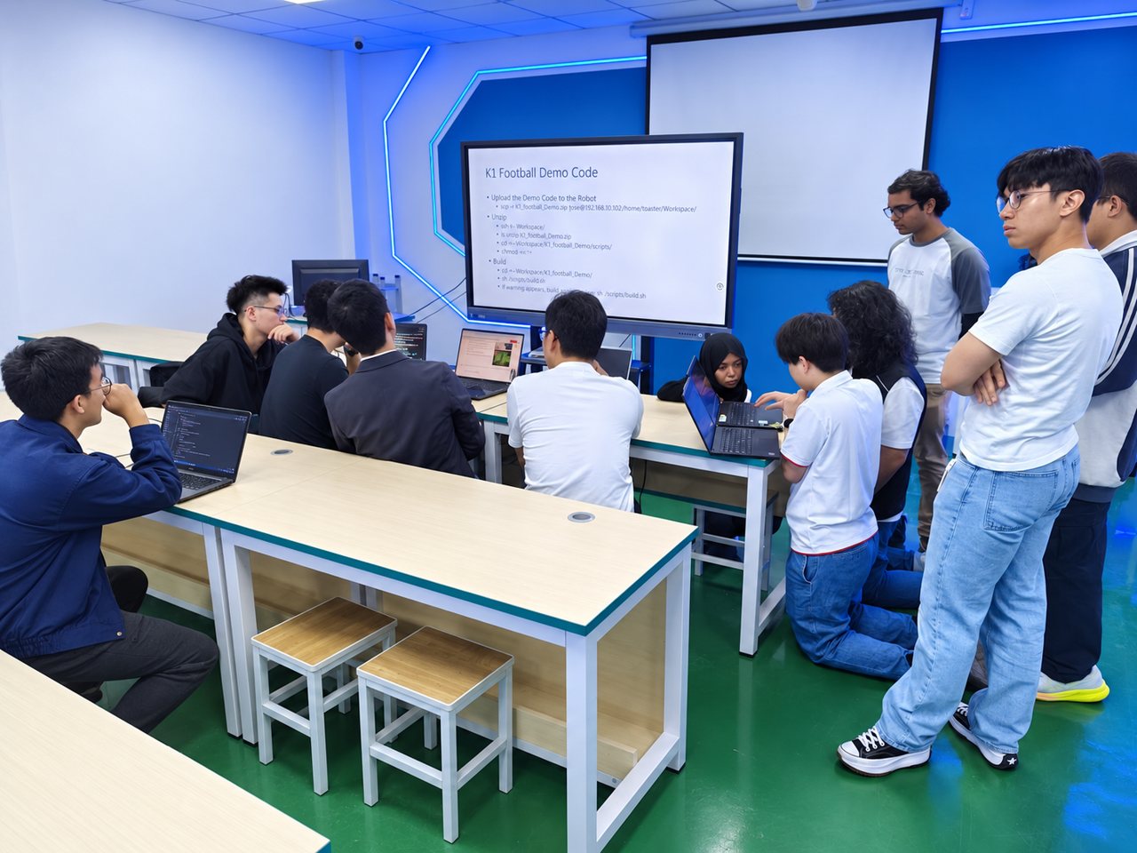 Participants attending a technical training session in a classroom